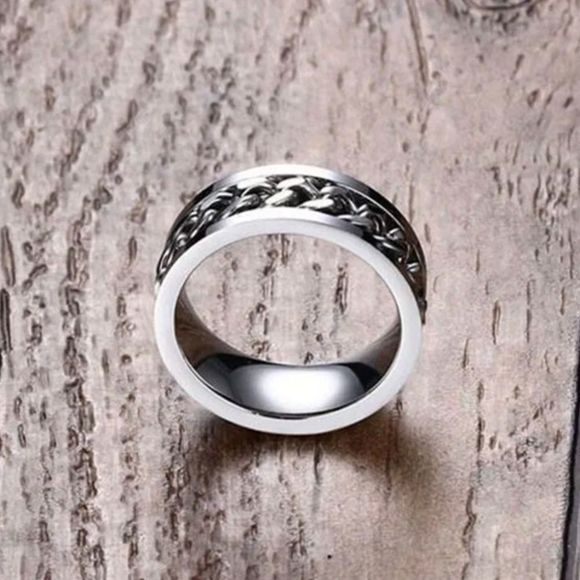 Men's Titanium Spinner Bottle Opener Chain Wedding Band Ring CLOSEOUT - Picture 3 of 15